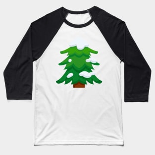 Christmas Snow Tree Baseball T-Shirt